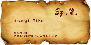 Szanyi Mike névjegykártya